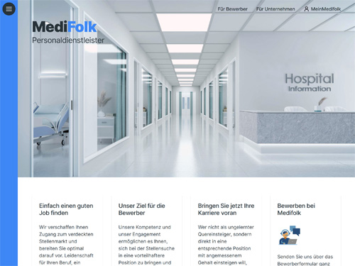 Webseite Medifolk